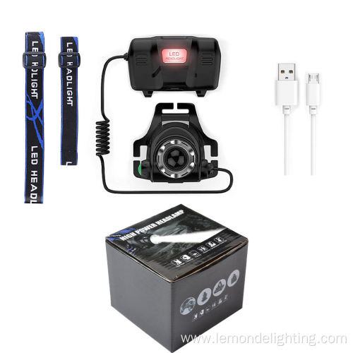 USB Rechargeable Aluminum Light Camping Headlamp